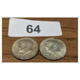 (2) Kennedy Half Dollars