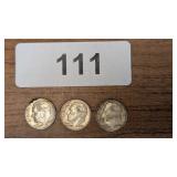 (3) 1963 D Roosevelt Dimes