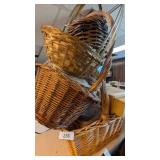 Assorted Baskets & Wooden Box