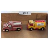 (2) Tootsie Toy Trucks