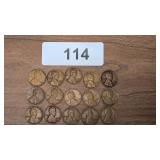 (15) Wheat Pennies