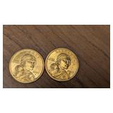 (2) 2000 Sacagawea One Dollar