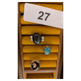 (3) Rings - marked 10K