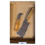 Vintage Meat Cleaver & Other