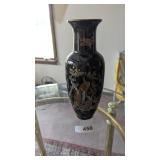 Asian Style Vase w/ Peacock Design