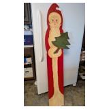 Hand Crafted Wood Santa