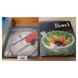 Crystal Salad Bowl Set + Crystal Relish Plate