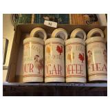 Rooster Canister Set + Small Wall Hanging