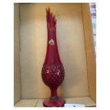 Fenton Swung Top Amberina Vase