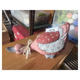 Cottage Core Ceramic Duck