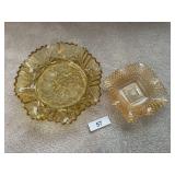 Amber Candy Dish & Fruit Bowl