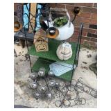Metal Plant Rack & Other outdoor decor