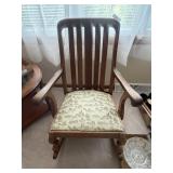 Oak Slat Back Rocker