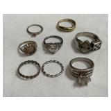 (8) Ladies Ring marked 925 or sterling