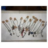 Silver tone necklaces