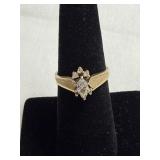 Ladies Ring Wedding band set marked 14kt