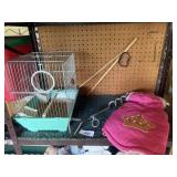 Bird Cage, Dog Tie Out Stake, New Dog Coat Sz M