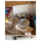 Gallon Glass Jar, Coffee Cup Holder w/