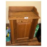 Oak Trash Can Surround