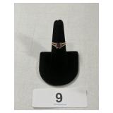 Ladies Ring - Marked 14k W, Amethyst stone*