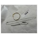 (3) Silver jewelry pieces - all marked 925
