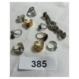 Watch & Rings marked Sarah Coventry, Sarah, or