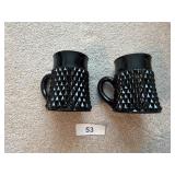 (2) Black Mugs
