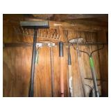 Hoes, Broom, Floor Scraper