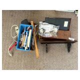 Office Supplies, Shelf, Power Strip, Tape Measure