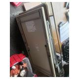 (2) Small Folding Tables + Fiberboard Shelf