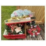 Christmas & Holiday Decor Items w/ Tote