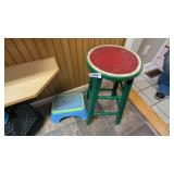 Kitchen Stool w/ Watermelon Design +
