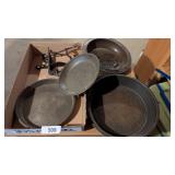 Vintage Sifters & Cake Pan + Apple Peeler