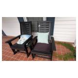 (2) Black Rocking Chairs