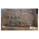 Wine Glasses w/ Holly & Grape Design + Other