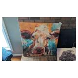 Hobby Lobby Style Canvas Cow Print
