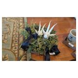 (2) Decorative Wreaths w/ Faux Gazelle Heads