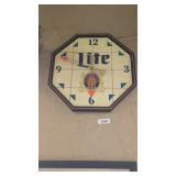 Lite Beer Clock, Frog Folly Framed Print &