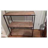 Metal & Distressed Wood Look Shelf Unit