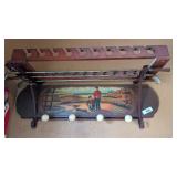 Novelty Golf Theme Coat Rack + Golf Club Holder