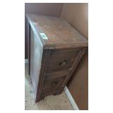Vintage Two Drawer Cabinet -*