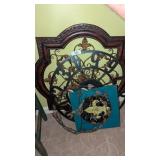 Tin Metal Wall Art & Large Wall Clock
