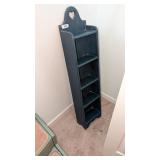 Cottage Core Dark Blue Knick Knack Shelf w/