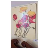Poppy Wall Art, Small Table Lamp &