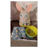 Easter Bunny Blow Mold Plastic +