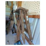 Small Vintage Wooden Display Only Ladder