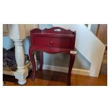 Entry Way Table w/ Cranberry Paint Finish -*