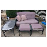 (4) Pcs. of Patio Furniture Metal + Vinyl Wicker