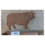 Thin Wood Bull Cut Out