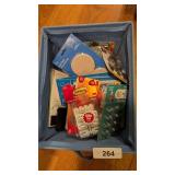 Fabric Storage Basket w/ Handy Household Items
